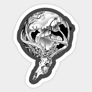 Deer skull Sticker